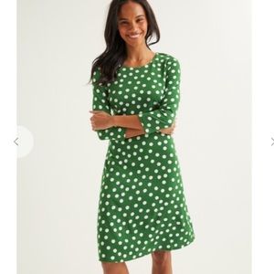 Boden green polka dot dress